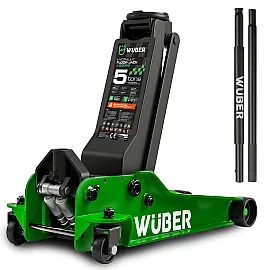 Low Profile Garage Jack 5 t, 95–550 mm, Twin Piston, Hydraulic, Wuber Tools