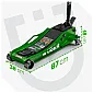 Low profile garage jack 5 t, 96–595 mm