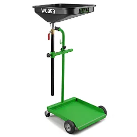 Oil Drain Trolley 120-175 cm, Base Plate 48 x 60 cm, Container up to 25 l, Wuber Tools