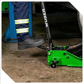 Low-Profile Trolley Jack 5 t, 95–560 mm, Twin Piston, Foot Pedal, Wuber Tools