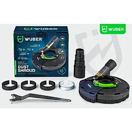 Dust Shroud for Angle Grinder 115-125 mm, Adapters 51/47/42/39 mm, M14, Wuber Tools