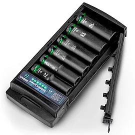 Slaghylssats 1/2" Sexkant, Långa Hylsor 10-21 mm, 6 Delar, 2-pack, Wuber Tools