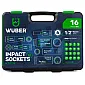 Deep impact socket set 1/2" 8-32 mm