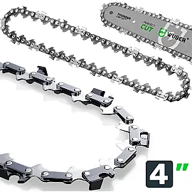 Sågkedja 4" (10 cm) Delning 1/4" för Mini-Kedjesåg, 4-pack, Wuber Tools