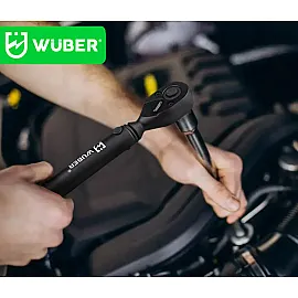 Momentnyckel 1/2" 10-60 Nm, Cr-V-stål, ± 3 %, Kalibreringscertifikat, Wuber Tools
