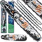 Chainsaw guide bar 15" 38 cm, 2 chains 0.325"