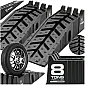 Bilramper 8 t, 2 st, cellstruktur, 280 mm bredd