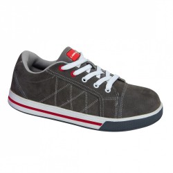 SHOES, SUEDE, GREY-RED, SB SRA, " 39" , CE, LAHTI