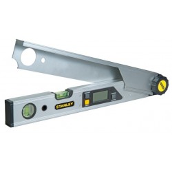Vinkelmätare med vattenpass, digital med LCD skärm, 0-180 grader, nogrannhet 0.1gr., 40cm, aluminium, Stanley