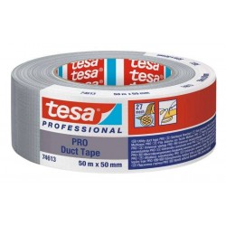 Vävtejp, silvertejp 50m x 50mm Tesa Professional Pro Duct Tape 74613