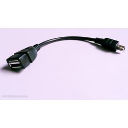 USB extension converter cable USB 2.0 Mini B to USB A female (M-F) 10 cm