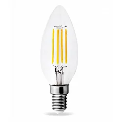 Vintage glödlampor LED E14 4W 430lm, 2700K varmt gulaktigt ljus, 6st