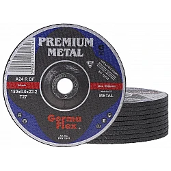 Kapskiva för metall 10st 180 x 6x22, T27 (8500rpm), Germa Flex