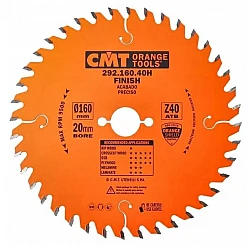Sågklinga 160 x 2.2 x 20 mm 40t PTFE, HM CMT Orange Tools 292.160.40H