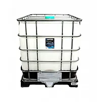 Spolarvätska 1000 l sommar, IBC tank med kran, i stålbur, Camtril