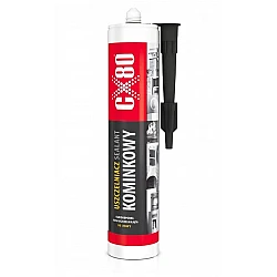 Fogmassa eldfast, 3st, för eldstäder, glas och metall värmebeständig upp till +1250°C, 300 ml x 3, CX80