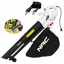 Lövblås eldriven lätt, lövsug - 240V 3200W lövuppsamlare, 14 m3/min, 40L, 10:1, 10000-15000 RPM, NAC