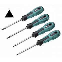 Triangle Screwdrivers, set of 4 screwdrivers with triangular-shaped tips, magnetic.