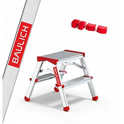 Pall 38 cm, hopfällbart mini stege, aluminium, max 125 kg, BAULICH