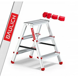 Pall 60 cm, hopfällbart mini stege, aluminium, max 125 kg, BAULICH