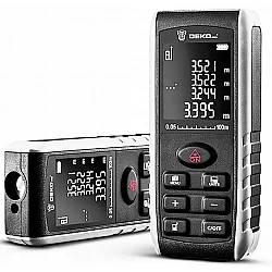 Laser Distance Meter 50m, +/- 1.5 mm Accuracy, 7 Functions, DEKO