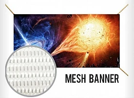 Reklambanner, mesh vepa med tyck på, från 3 kvm