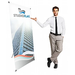 Display x Banner, reklambanner med tryck på 60 x 160 cm, eko-vänligt