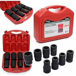 Deep Impact Socket set 8 pcs 3/4 , 22-41 mm, Crv-Mo, Proline