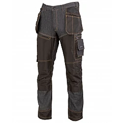 Arbetsbyxor Jeans m, svarta förstärkta, CE, LAHTI