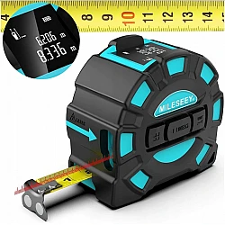 Laser Distance Meter 40m + Tape Measure 5m 2-in-1, USB, Mileseey