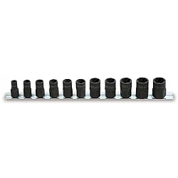 Cutting Socket set 8–19 mm 3/8 & 1/211 pcs, for Damaged Nuts, BETA Tools