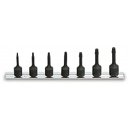 Cone Tapered Screw Extractor set 7 Pieces 1-10 mm 3/8 & 1/2 Square Drive BETA Tools