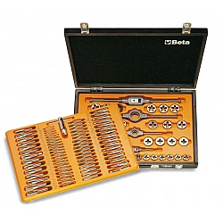 Threading Tool set M2-M18 Chrome Steel 110 Pieces Wooden Box BETA Tools