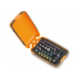 Bit set 30 Color-Coded Pieces, Magnetic Screwdriver, Plastic Case, BETA