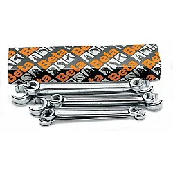 Open End Wrench set 6 Pieces 8 x 10 mm-19 x 22 mm, BETA