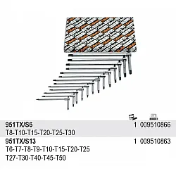 TORX T-Handle set 6 pcs, Three Ends, BETA Tools