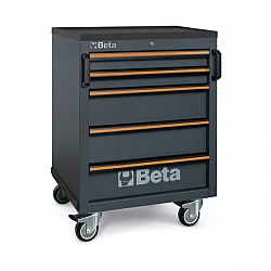 Tool Cart 5 Drawers 532 x 406 mm ABS Top, Stainless Steel, C45PRO