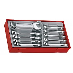 Short U-ring spanners 10 pcs, TENG Tools