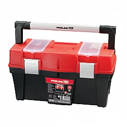 Toolbox 46 x 26 x 25 cm Plastic, Reinforced Aluminum Handle, Proline HD