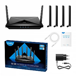 Router WiFi 6e 5G LTE SA/NSA AX3000, Dual SIM, WAN, 5 band Open WRT, Cudy P5