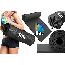 Yoga Mat, Exercise Mat, Foam Mat 180 x 61 cm, 1 cm Thick, Various Colors, NBR Fitli