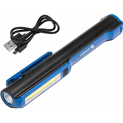 Arbetslampa COB LED 160LM, laddbar 3.7V, 1200 mAh, magnet och krok, USB