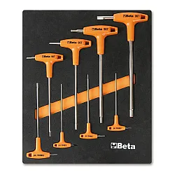 Hexagon Wrench set Angled 2-8 mm 8 Pieces Thermoformed Tray, BETA Tools