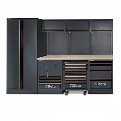 Complete Garage Furniture System - 9 Modules Multi-ply Wood 2040 x 615 mm 318 kg, BETA