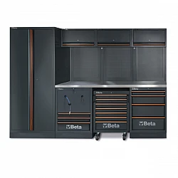 Complete Workshop Equipment 9 Modules, Stainless MDF 2040 x 615 mm, 333 kg, BETA