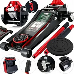 3T Hydraulic Floor Jack 75-510 mm, double cylinder, Rockforce