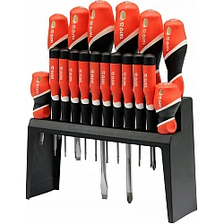 Screwdriver set 18 Screwdrivers, Stand, YATO