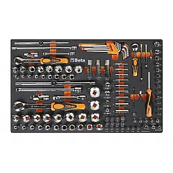 Tool set with Wrenches, Pliers, and Measuring Tools, 17 Pieces, Blister Pack, BETA Tools