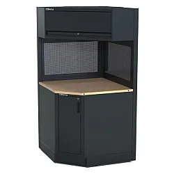 Hörnmodul Arbetsbänk 964 x 964 mm, Perforerade Paneler, RSC