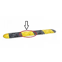 Speed Bump Middle Section 400x500x50 mm 8 kg Recycled PVC Black/Yellow